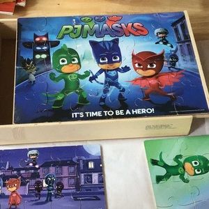 COPY - 🍀2/10.00🍀PJ Masks Puzzles 5 set wooden box thick cardboard sturdy ,stains